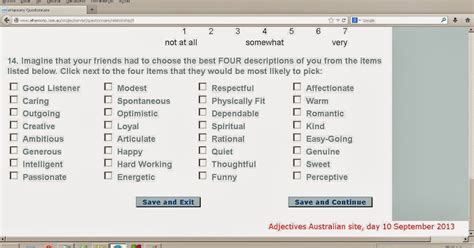 adjectives dating profile